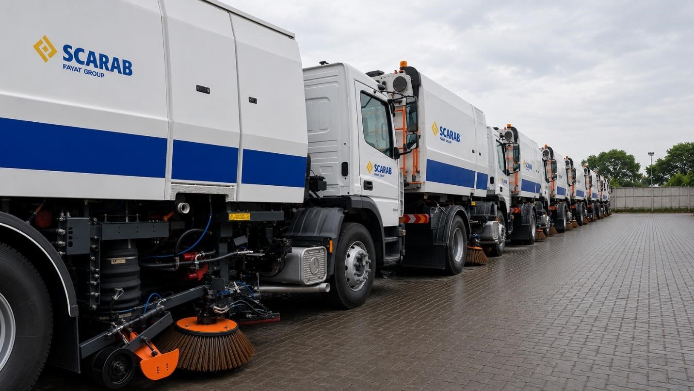 Kanoo Machinery Successfully Assembles and Delivers 30 Scarab Street Sweepers